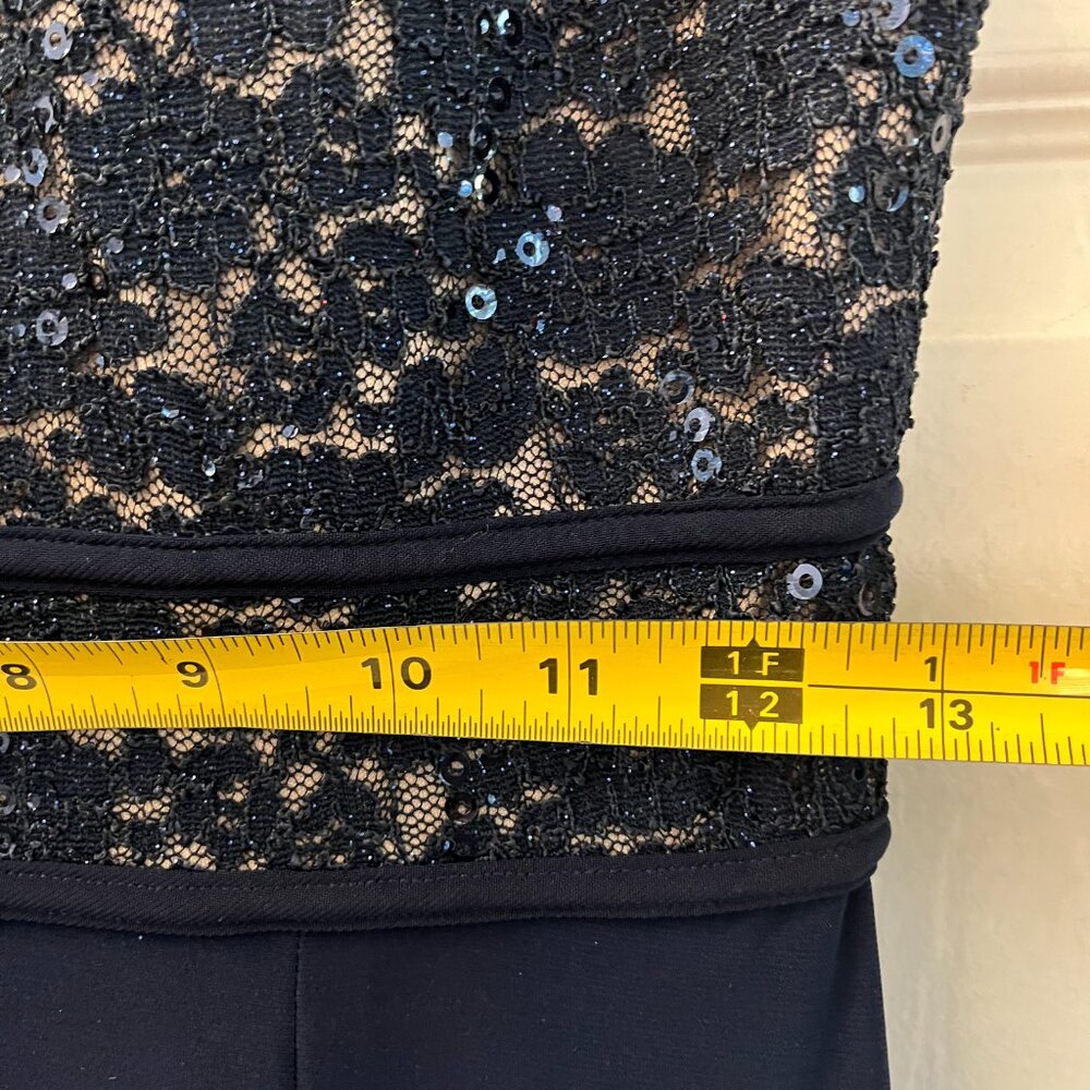 Formal evening Dress-Nightway Navy Blue Dress-Size 6 - Picture 8 of 9